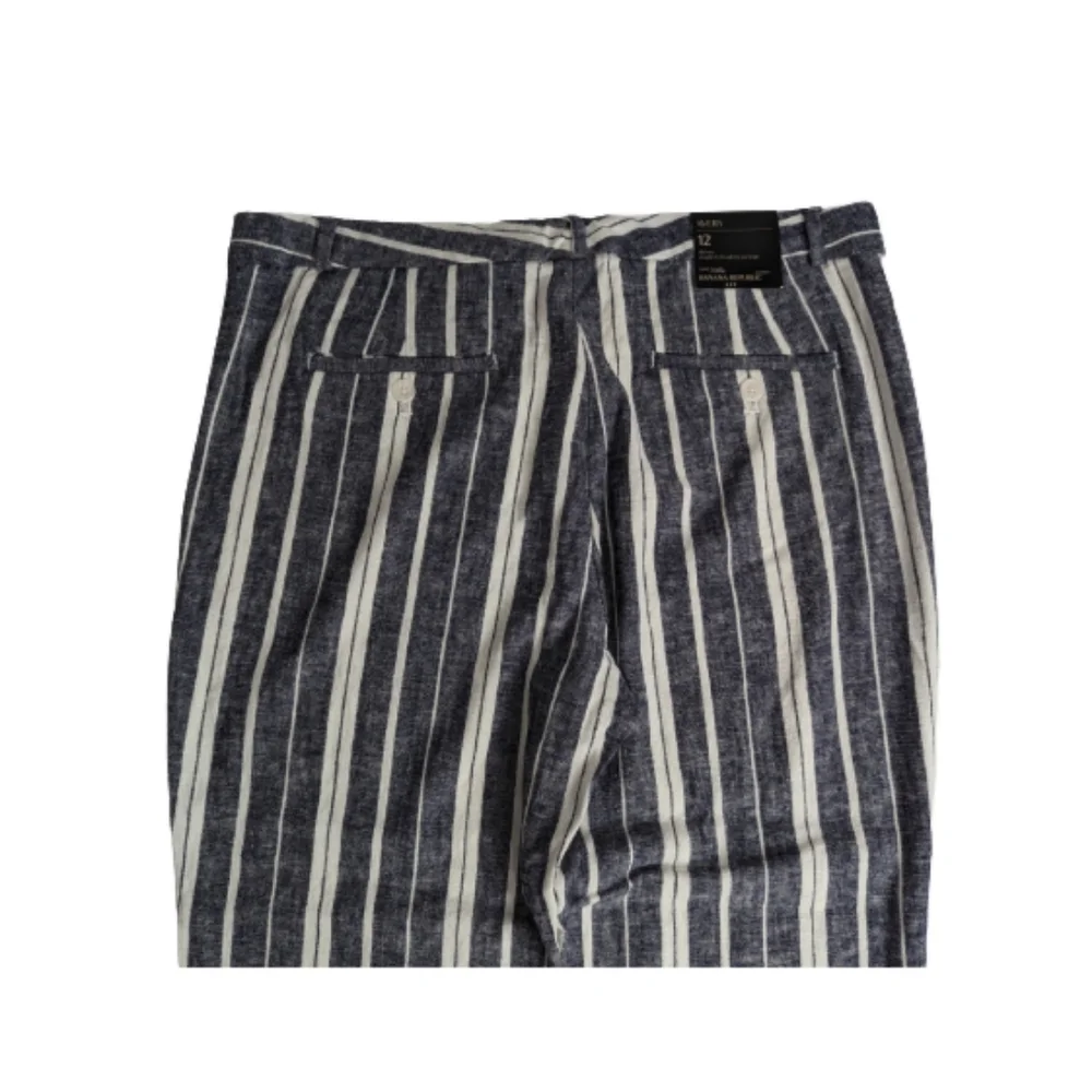 Banana Republic Blue and White Stripe Avery Pants 12